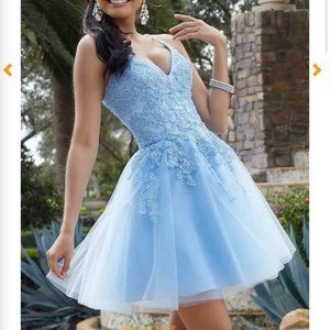 Morilee Damas Tulle Skirt A Line Dress 9515 ID# 1399515 ON PEACHES WEBSITE NOW